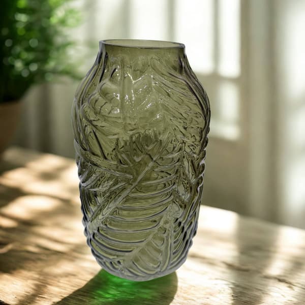 Vas Grön Glas 21 cm