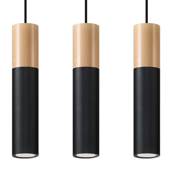 Pendel lampa PABLO 3 svart