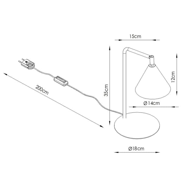 Bordslampa NOX vit