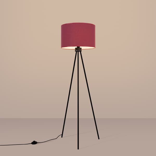 Golvlampa NEVIA vinröd