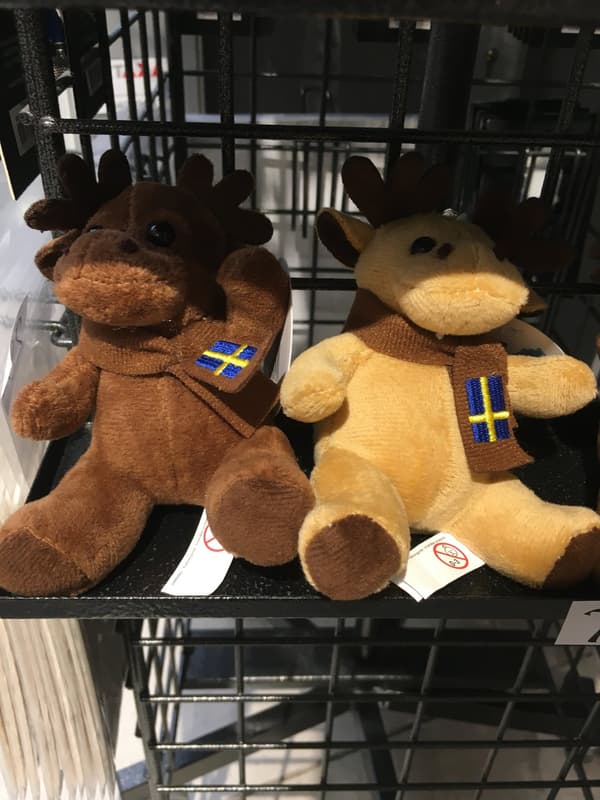Nyckelring Älg Brun Beige Sverige 13 cm