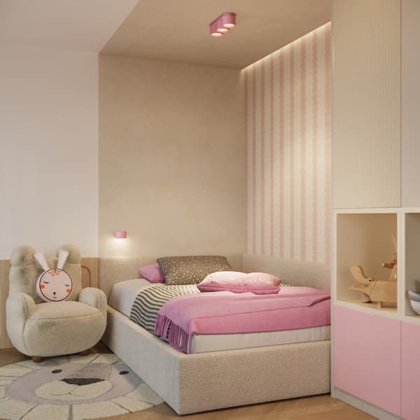 Vägglampa MODO 1 rosa Gx53