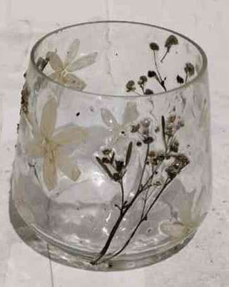Ljushållare Blommor Glas 11 cm