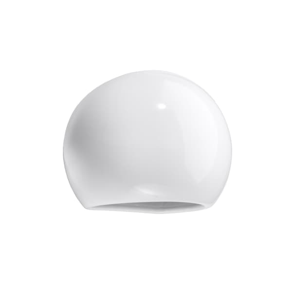 Lackerad vägglampa GLOBE vit glans