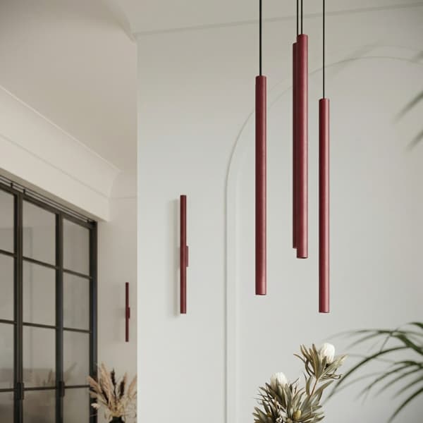 Vägglampa PASTELO 2 vinröd