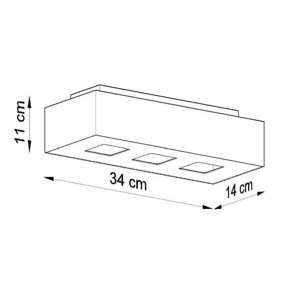 Taklampa MONO 3 svart