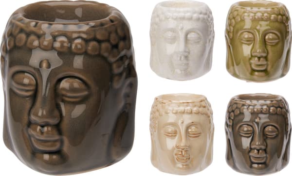 Aromalampa Buddha Vit Keramik 7,5 cm