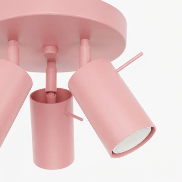 Taklampa RING 3P rosa
