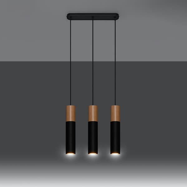 Pendel lampa PABLO 3 svart