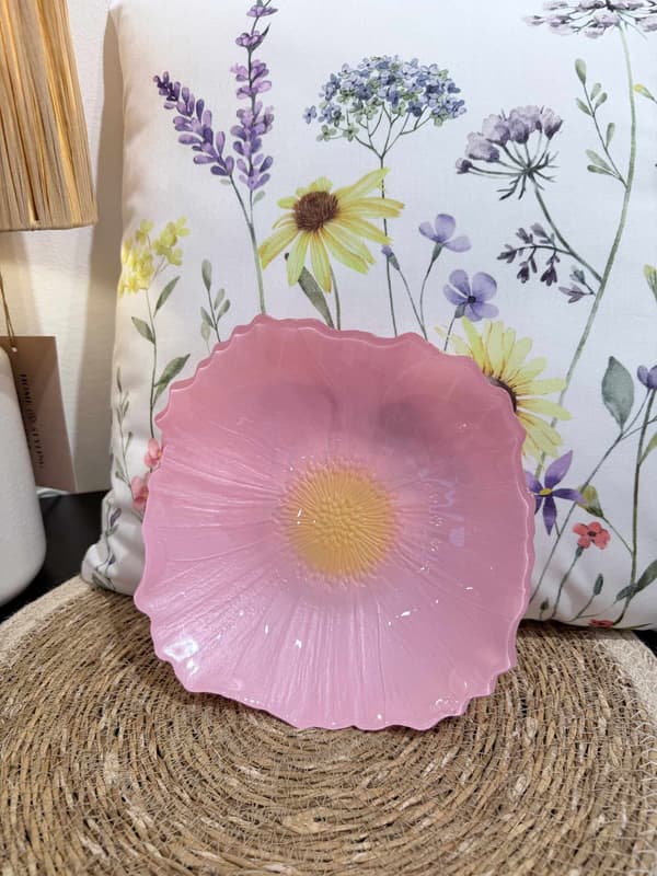Skål Fat Blomma Glas 21 cm