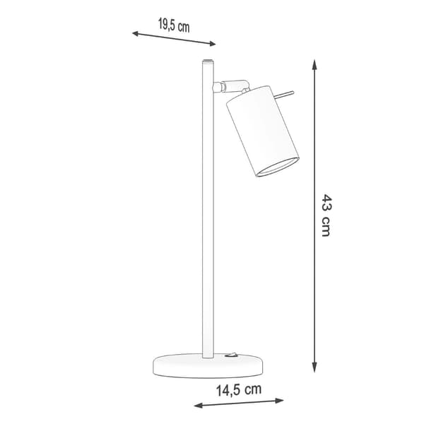 Bordslampa RING svart