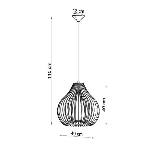 Pendel lampa APRILLA trä