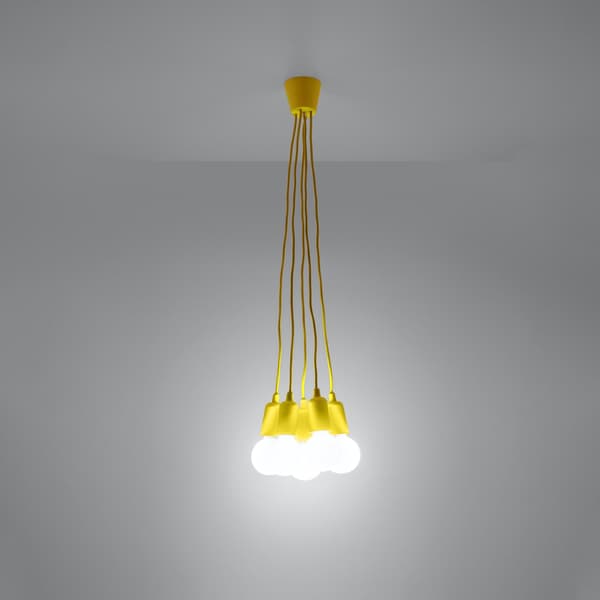 Pendel lampa DIEGO 5 gul