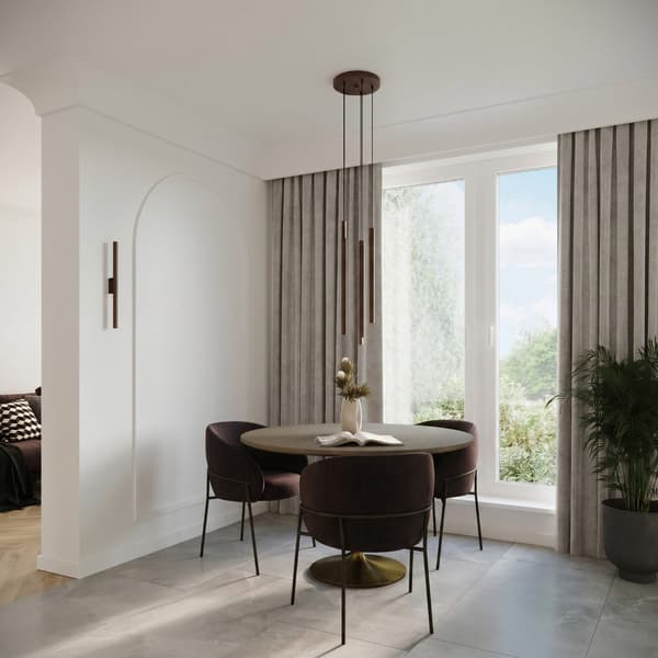 Pendellampa PASTELO 3P brun