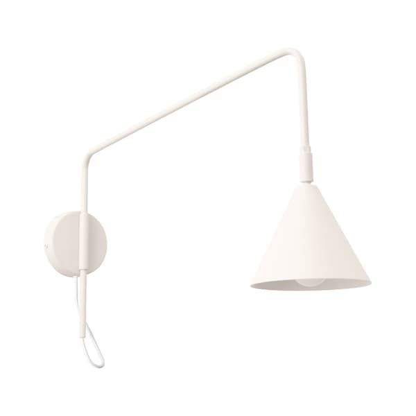 Vägglampa NOX 1 beige med strömbrytare