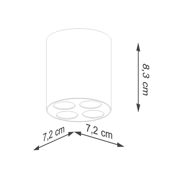 Taklampa ZOE vit LED
