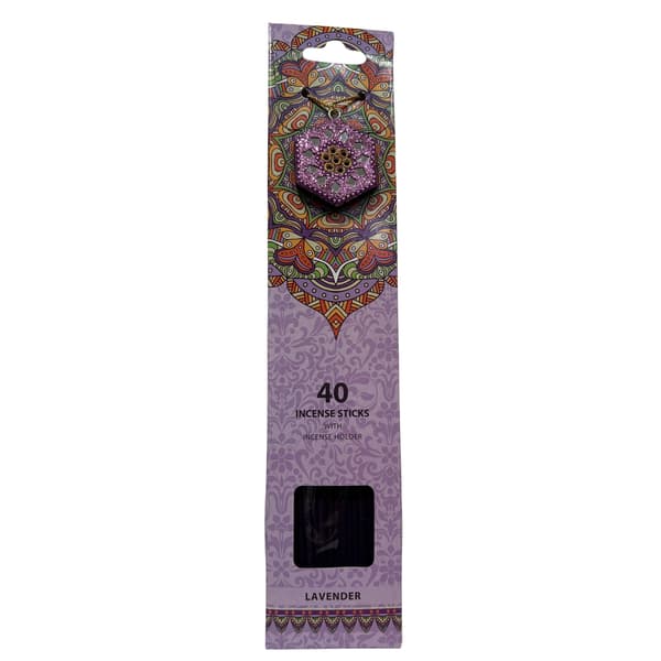 Rökelse Lavender med hållare 40-pack