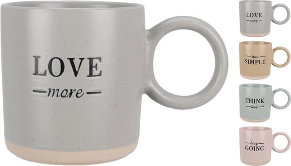 Mugg Grå Love More 35 cl