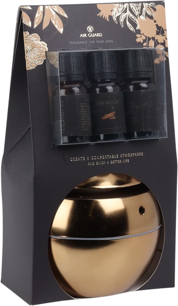 Aromadiffuser Aroma Guld Luftfuktare Doftoljor