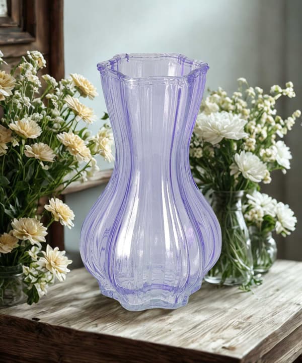 Vas Lila Glas 20 cm