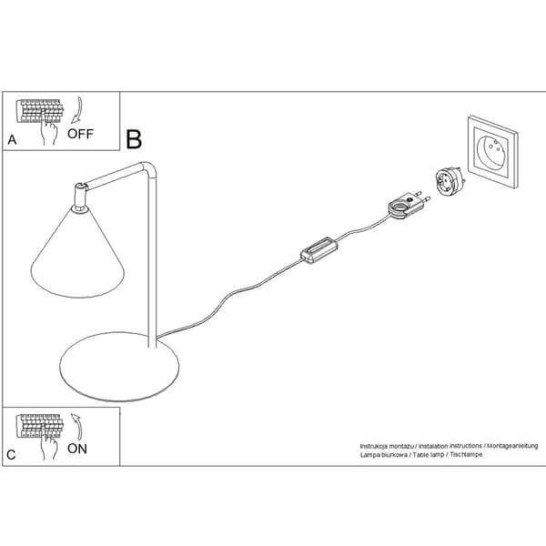 Bordslampa NOX vit