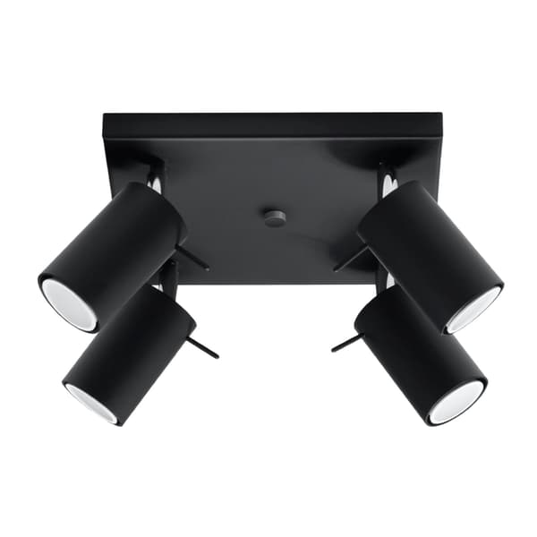 Taklampa RING 4 svart