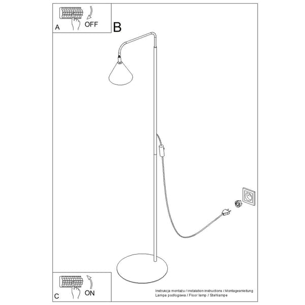 Golvlampa NOX svart