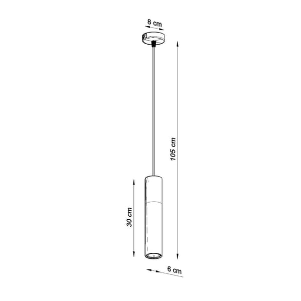 Pendel lampa BORGIO 1 vit