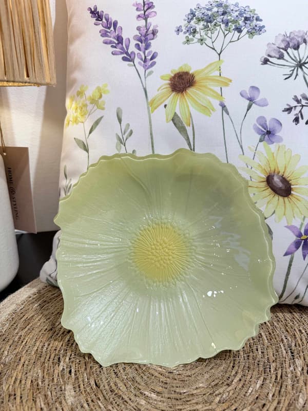 Skål Fat Blomma Glas 21 cm