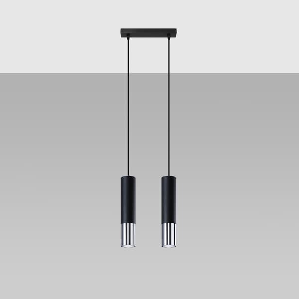 Pendel lampa LOOPEZ 2 svart/krom