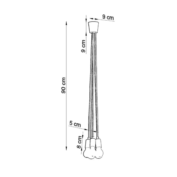 Pendel lampa DIEGO 5 gul