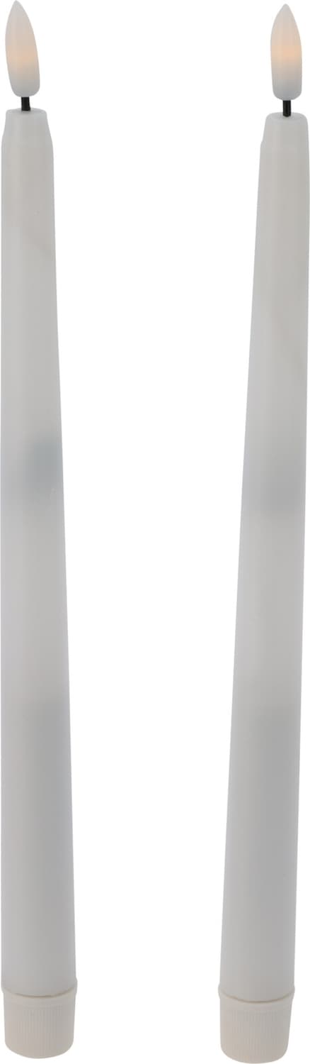 Ljus 2-pack LED Vita 27 cm
