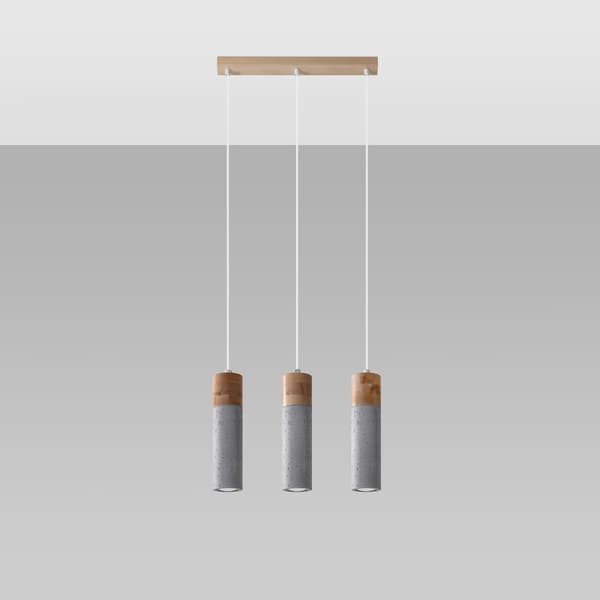 Pendel lampa ZANE 3 grå