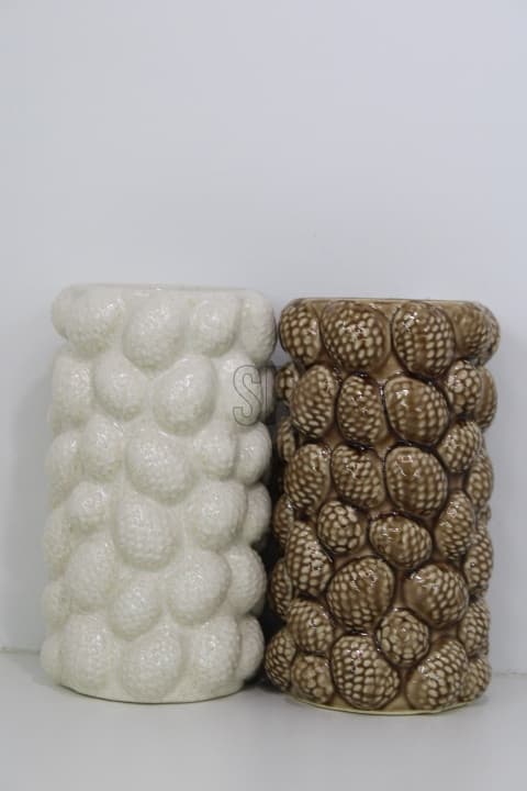 Vas Keramik Brun Kottar 28 cm