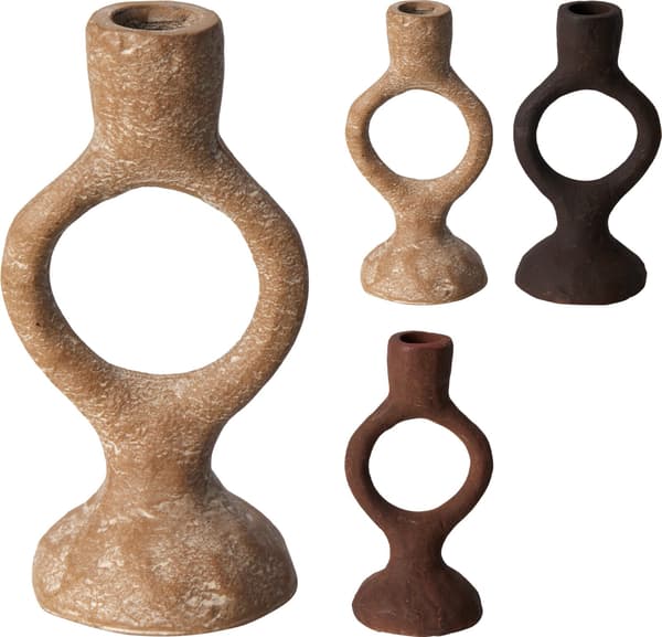 Ljusstake Metall Beige 17 cm