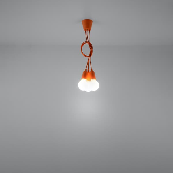 Pendel lampa DIEGO 3 orange