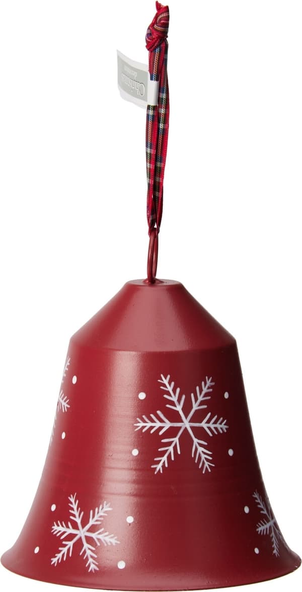 Klocka Jul Bjällra Vit Snöflingor 15 cm