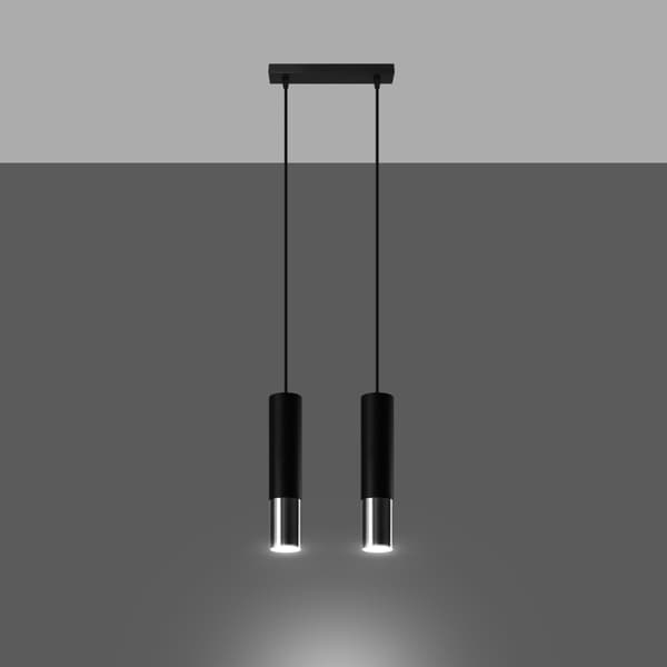 Pendel lampa LOOPEZ 2 svart/krom