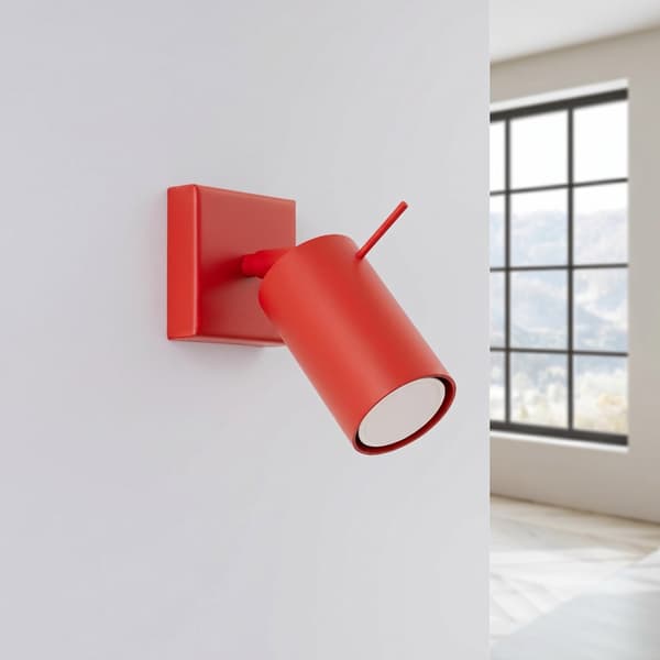 Vägglampa RING röd