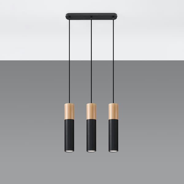 Pendel lampa PABLO 3 svart