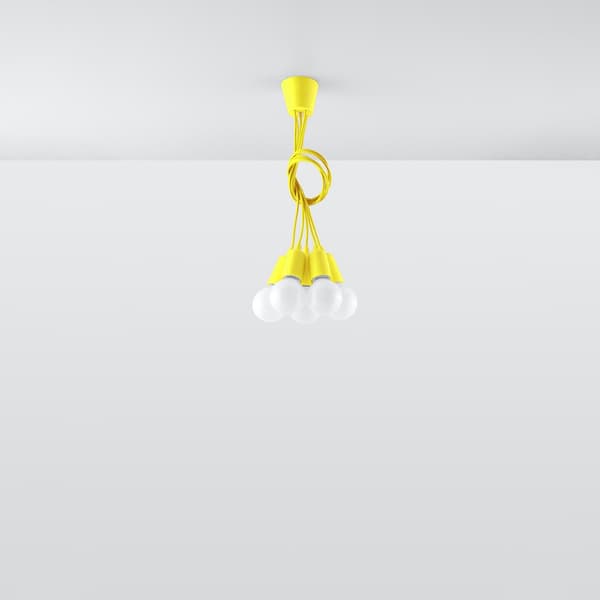 Pendel lampa DIEGO 5 gul