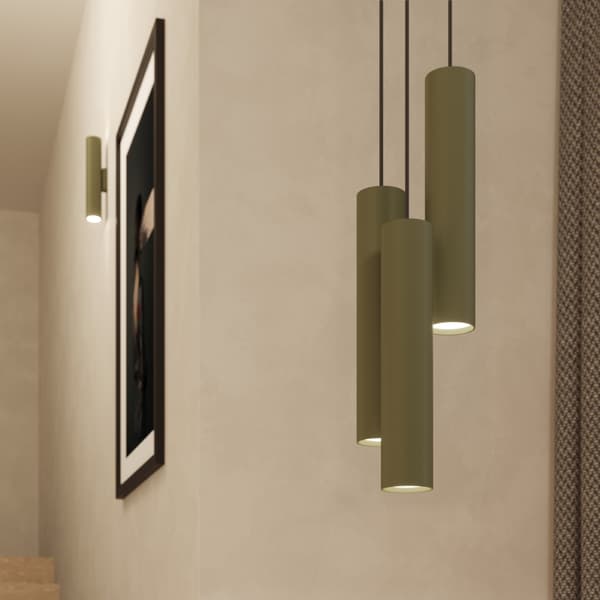 Vägglampa LAGOS 2 olivgrön