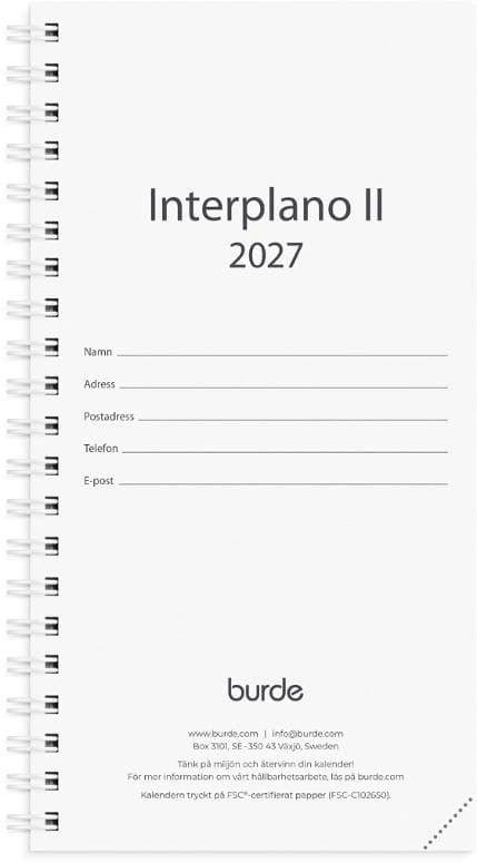 Kalender Interplano II refill 2027