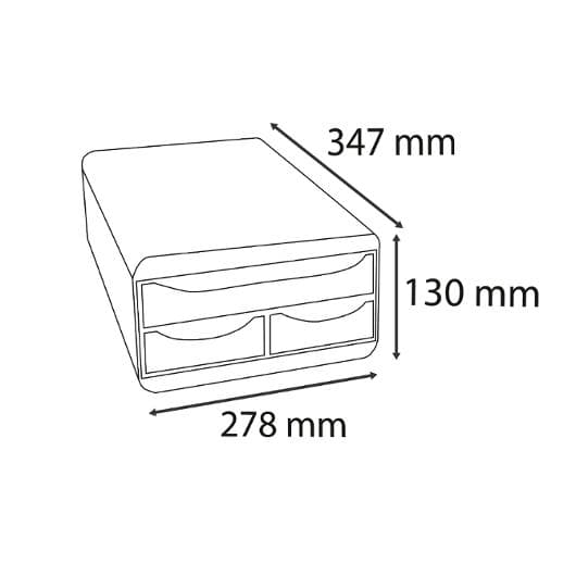 Blankettbox EXACOMPTA Skandi 3 lådor