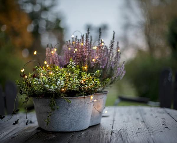 Ljusslinga Dew Drop LED 4m svart