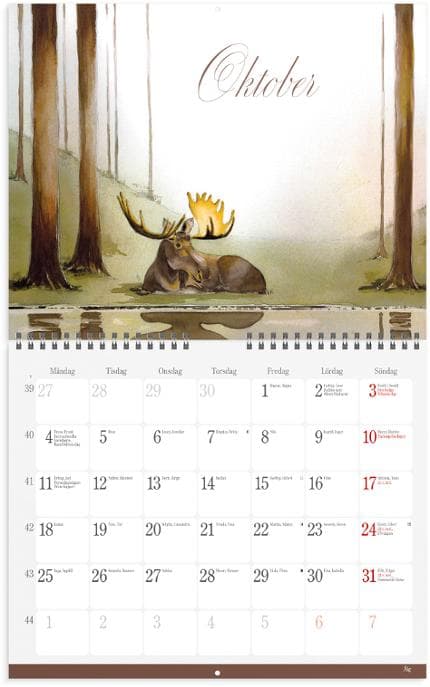 Väggkalender Naturalmanacka 2027