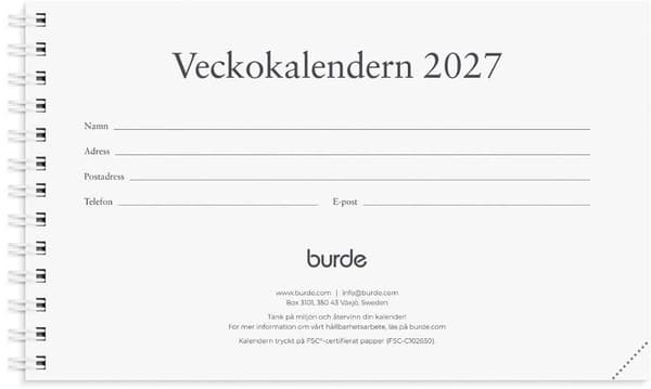 Veckokalendern 2027 refill