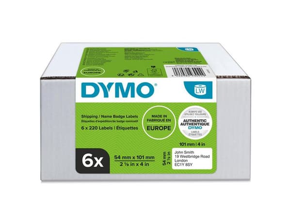 Etikett DYMO LW 54x101mm 6rl/fp