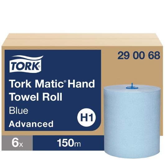 Handduk TORK Adv H1 blå 6/fp