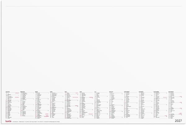 Kalender Skrivunderlägg Elegant 2027